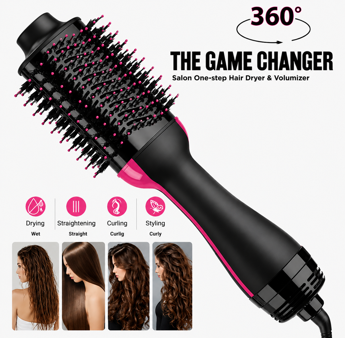 4-in-1 Hot Air Styling Brush | Dry, Straighten & Curl