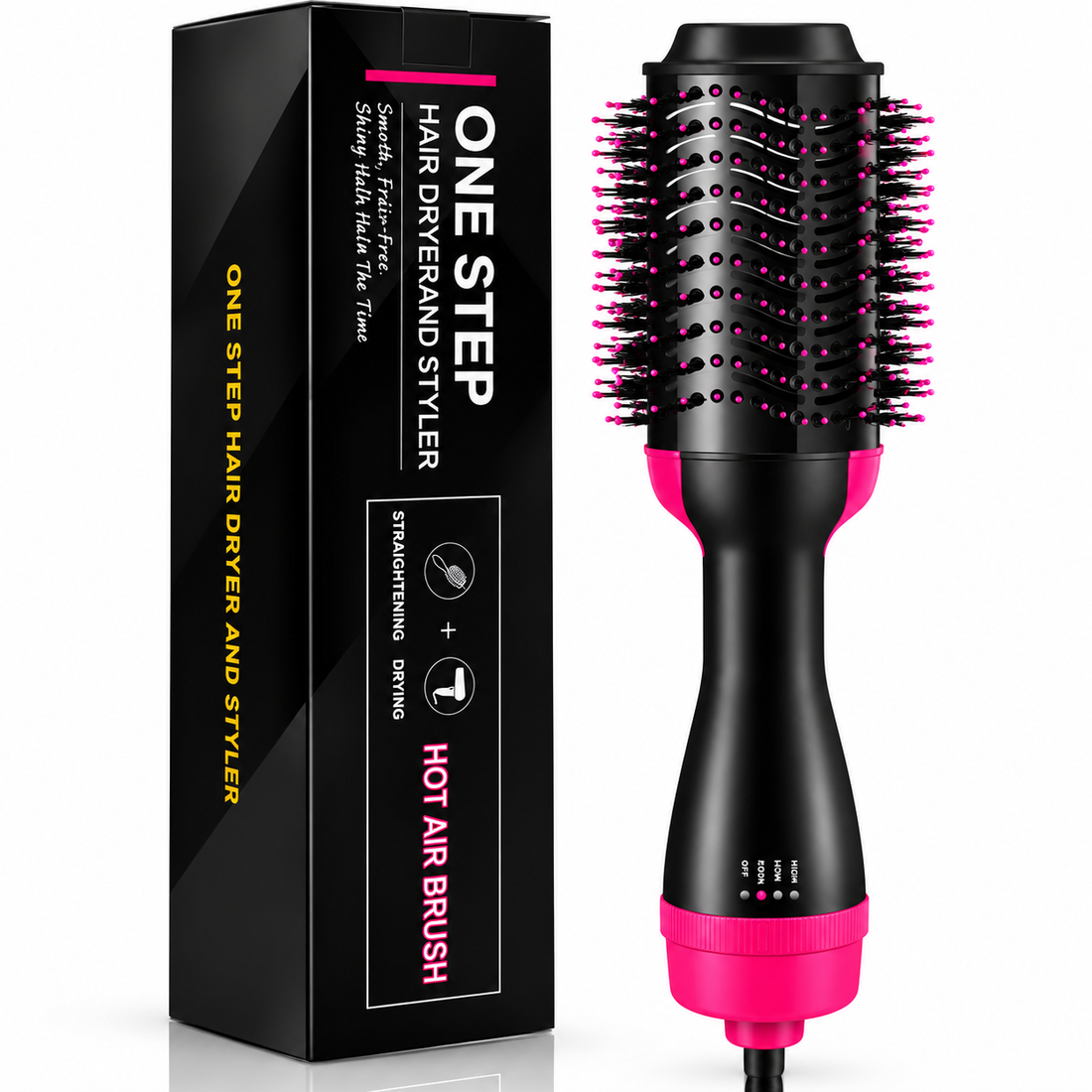 4-in-1 Hot Air Styling Brush | Dry, Straighten & Curl