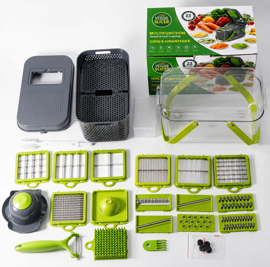 22-in-1 Multi-Function Vegetable Cutter – Chop, Slice & Grate Original